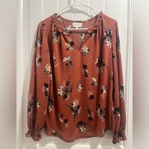 EUC Melloday Floral Women’s Blouse Size Small